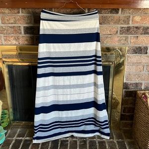 Striped maxi skirt